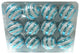 Aqua Ball Ornament With Silver Glitter Line Design, 12-Pack