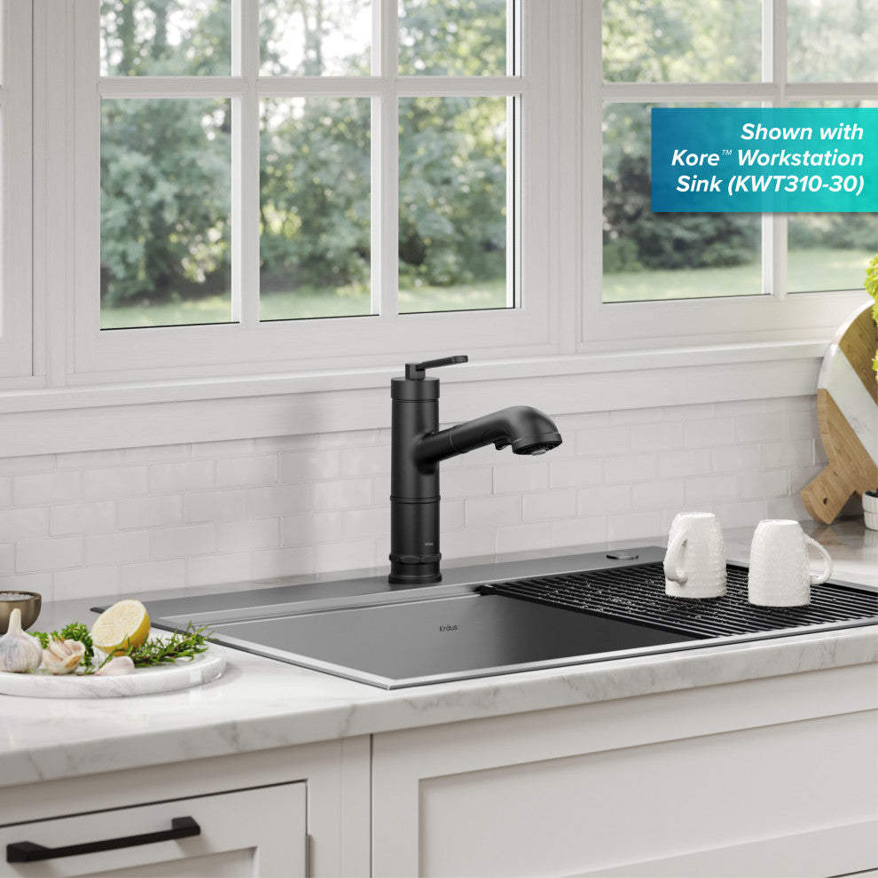 Sellette Pull-Down Kitchen Faucet, Matte Black, Model Kpf-4103mb