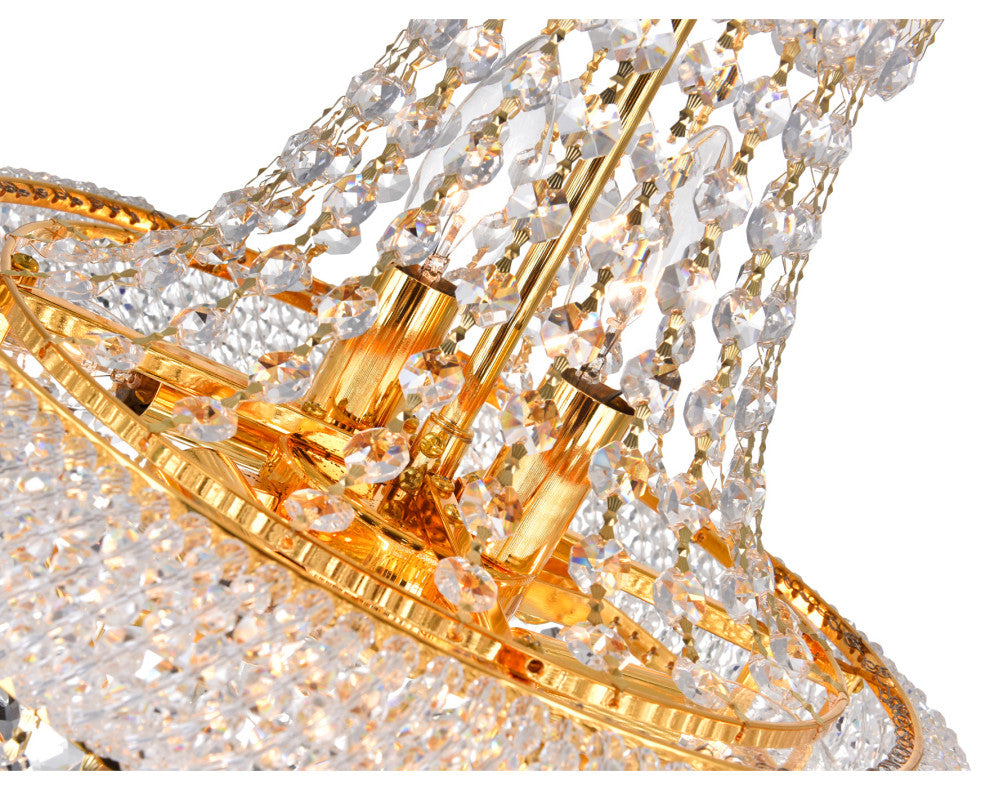 Empire 6 Light Chandelier With Gold Finish