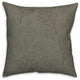 Green Large Leaf Pattern 18x18 Spun Poly Pillow