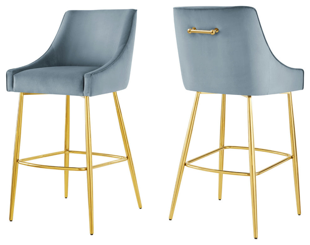 Discern Bar Stools, Set of 2, Light Blue