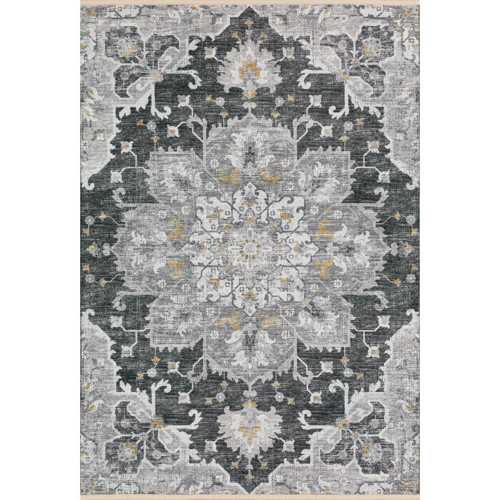 Indoor/Outdoor Marbella MB3 Midnight Machine Washable 10' x 14' Rug