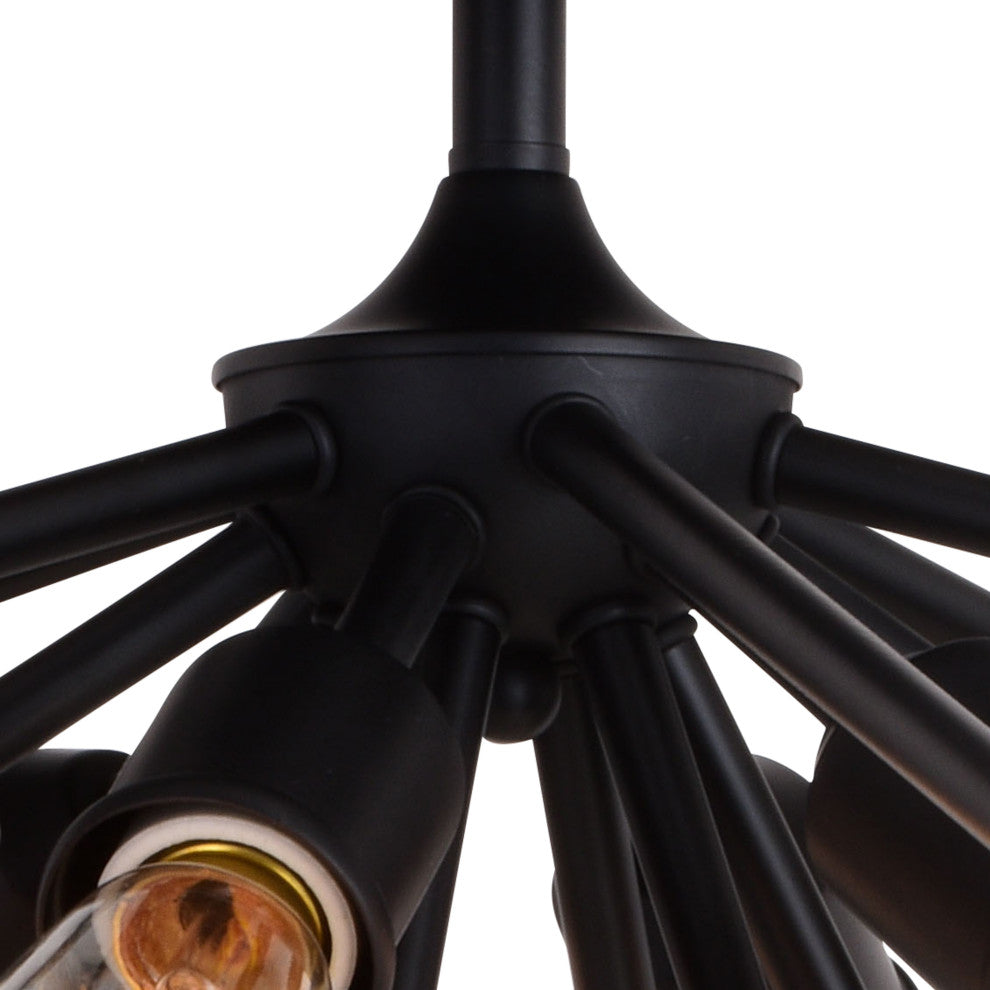Estelle 24" Semi-Flush Mount Matte Black