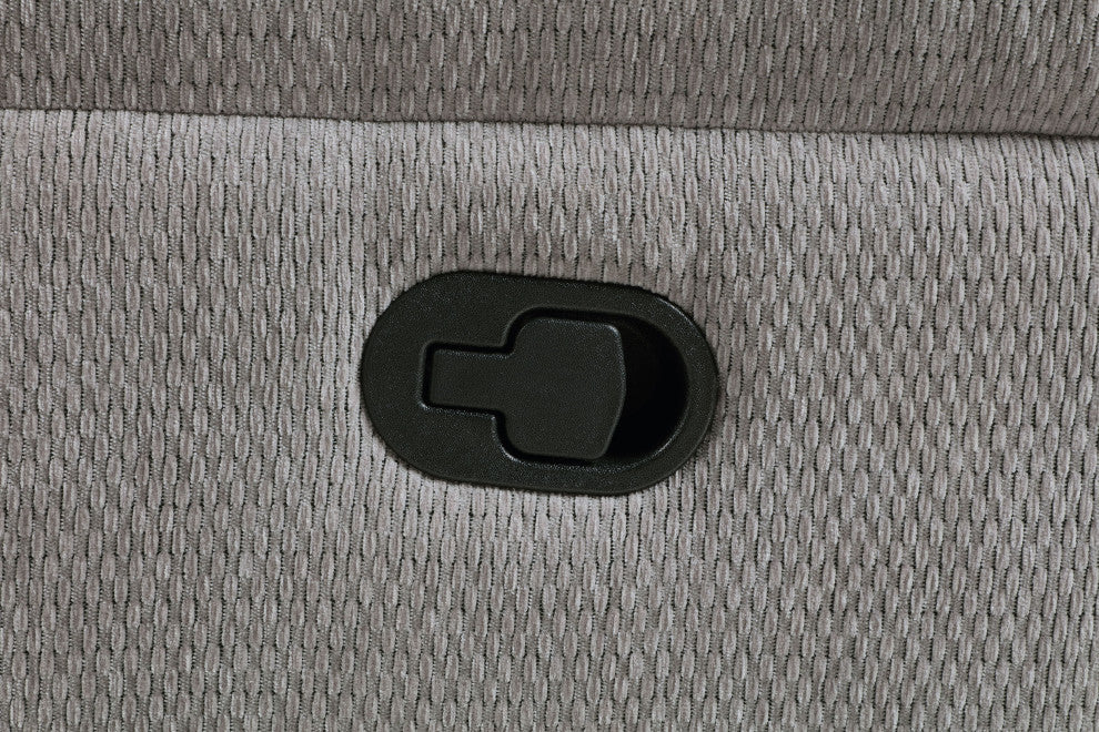 Gilson Chenille Upholstered Reclining Sofa Grey