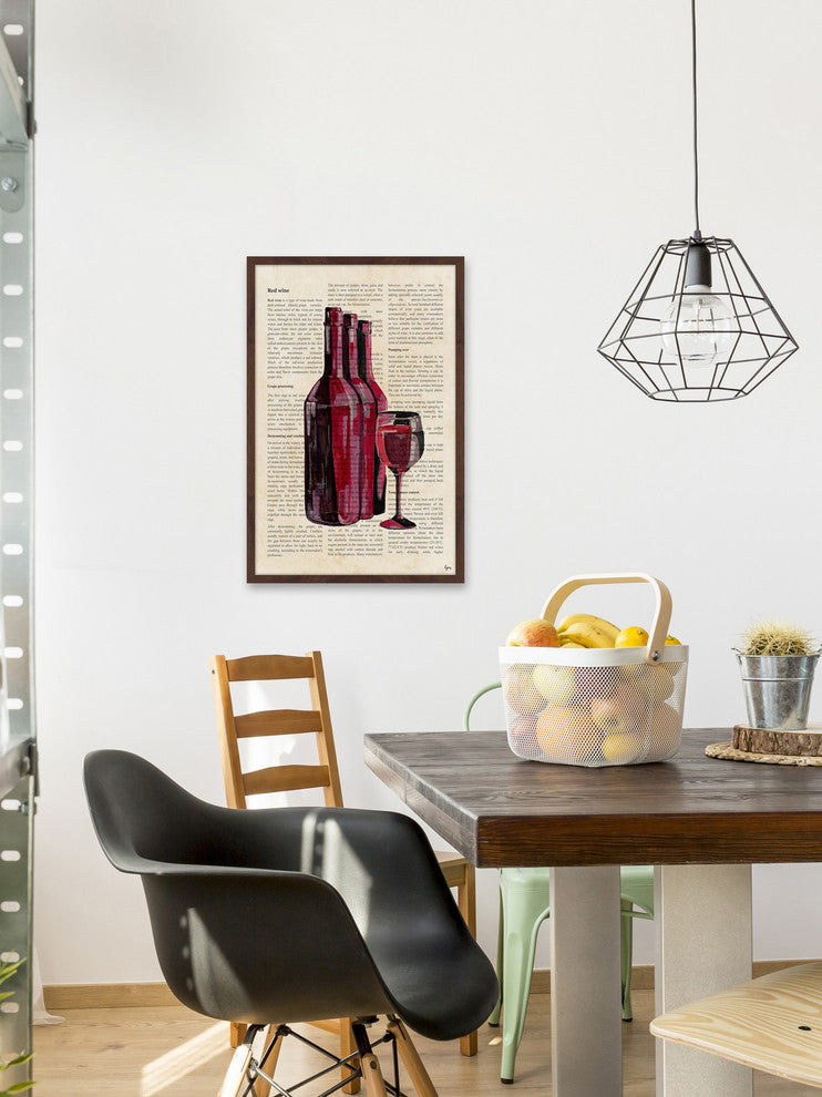 "Red Wine History" Framed Painting Print, 20"x30"