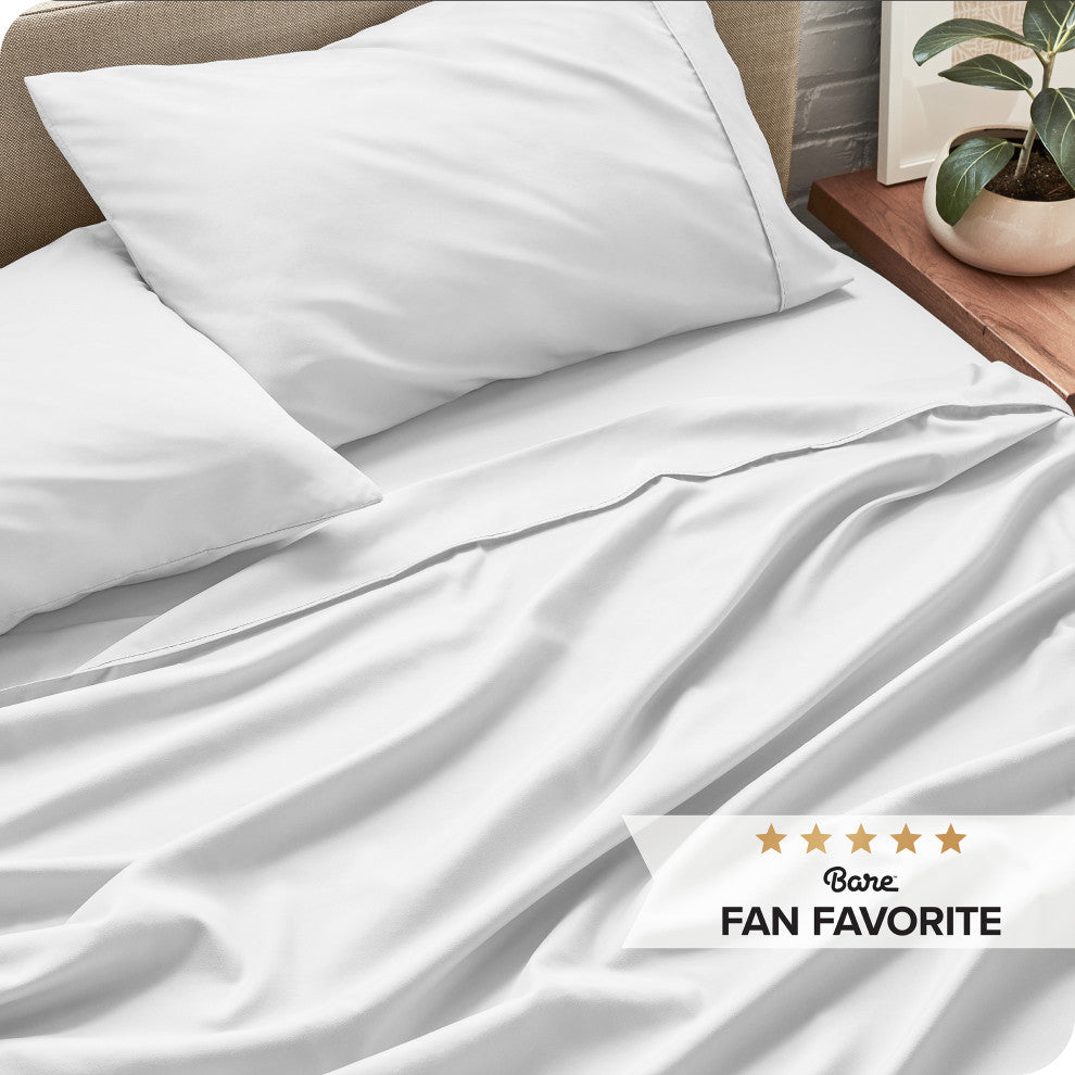 Bare Home Full XL 1800 Microfiber Sheet Set, White
