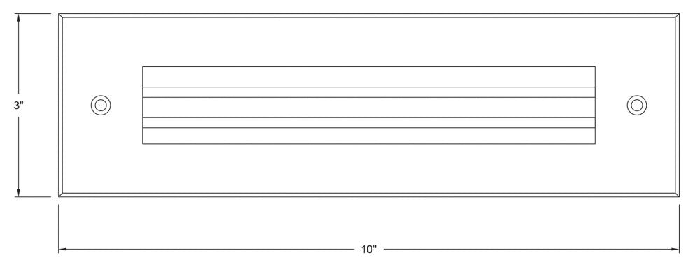 Hinkley Sparta Dash 12V Led Large Louvered Brick Light, Stainless Steel Black
