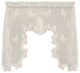 Saturday Knight Butterfly Lace 56X38 Swag Valance in Ivory