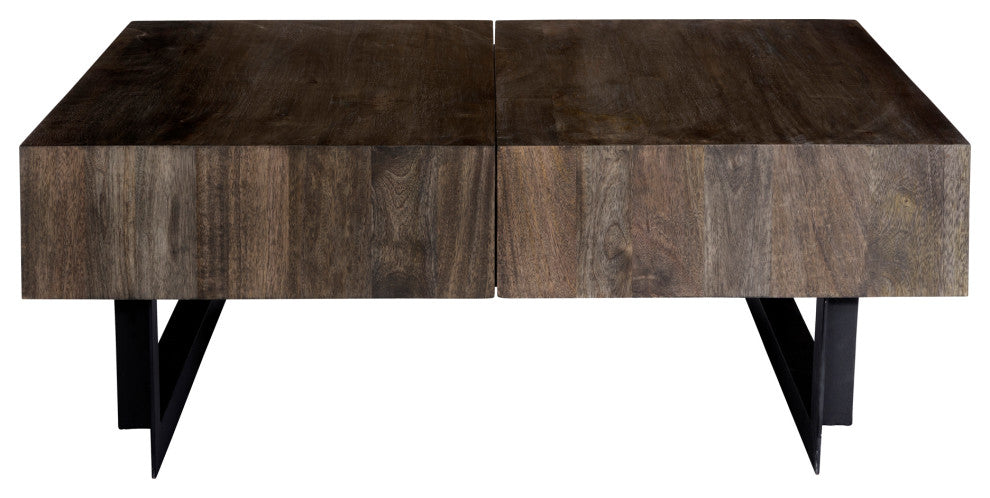 Contemporary Tiburon Storage Coffee Table - Natural