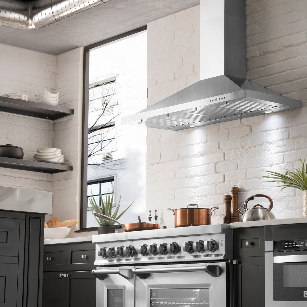 ZLINE 42" Range Hood, Stainless Steel With Set of 2 Charcoal Filters