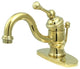 Kingston Brass Single-Handle Bathroom Faucet With Pop-Up Drain, Polished Brass
