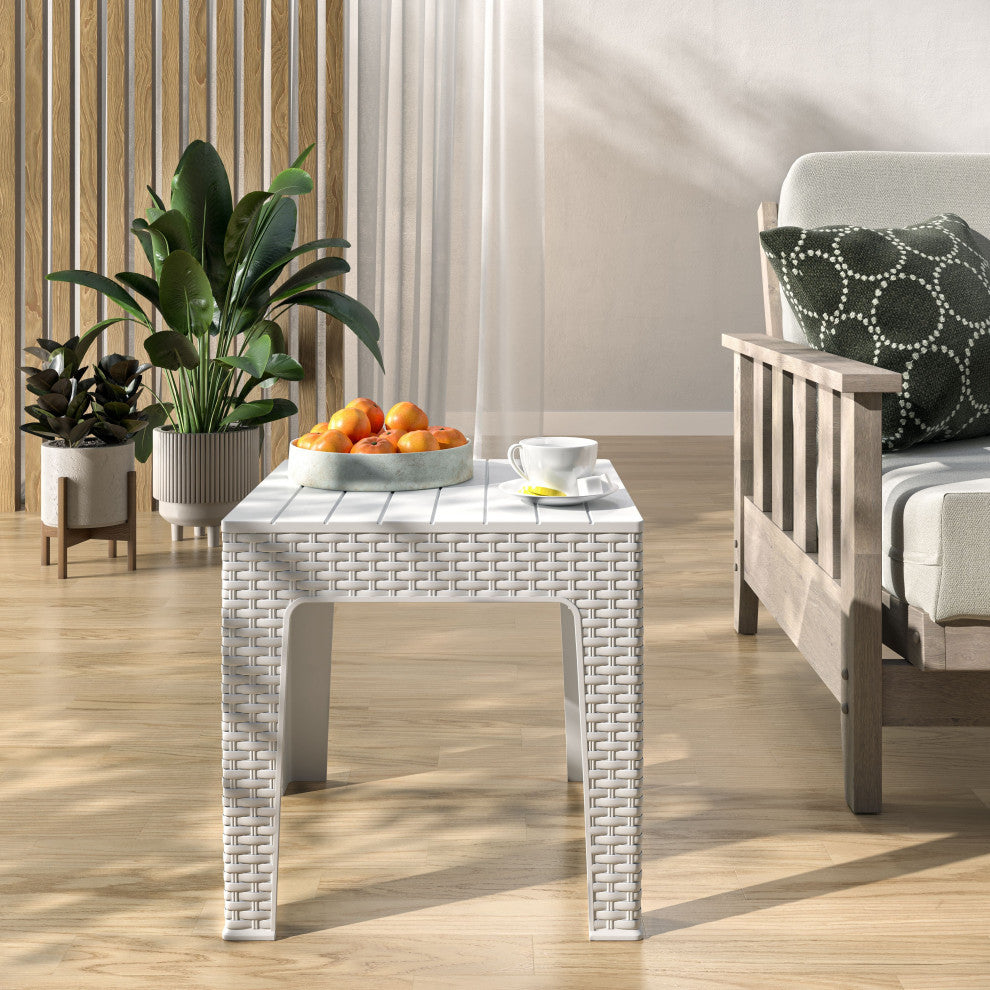 Lumina 3-Piece Bistro Set, White