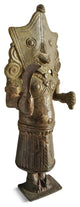 Consigned Antique Bronze Masked Knife Figure