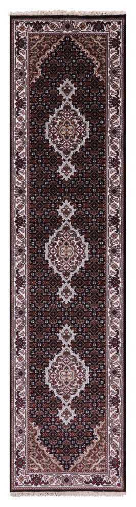 2' 2" X 8' 3" Runner Handmade Persian Tabriz Wool & Silk Rug - Q13043