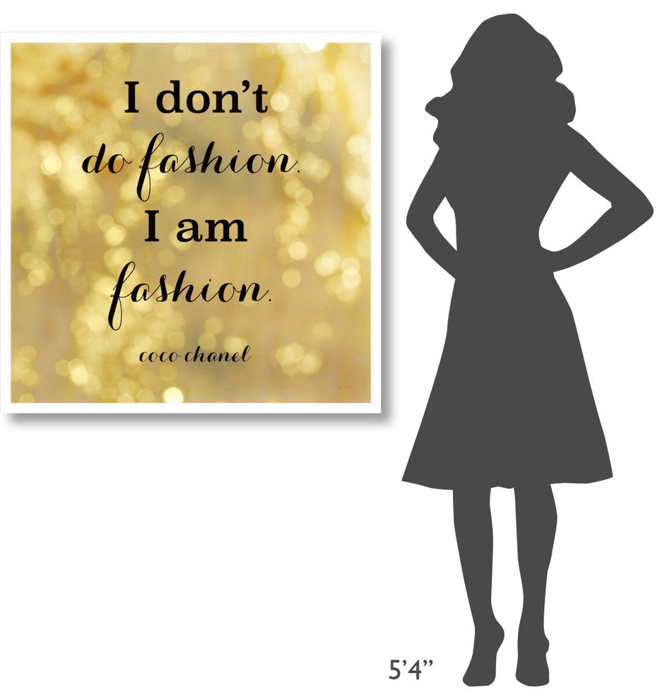 "Fashion Quotes III" Digital Paper Print by Sue Schlabach, 38"x38"
