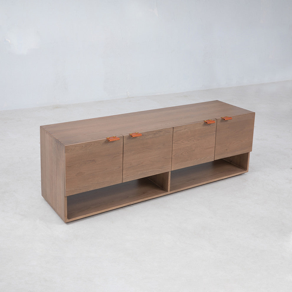 Cantor 67" Media Cabinet, Finish: Dove, Natural