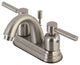 4" Centerset Bathroom Faucet WithRetail Pop-Up, Brushed Nickel