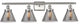 INNOVATIONS LIGHTING 916-4W-SN-G43-LED Large Cone 3 Light Bath Vanity Light