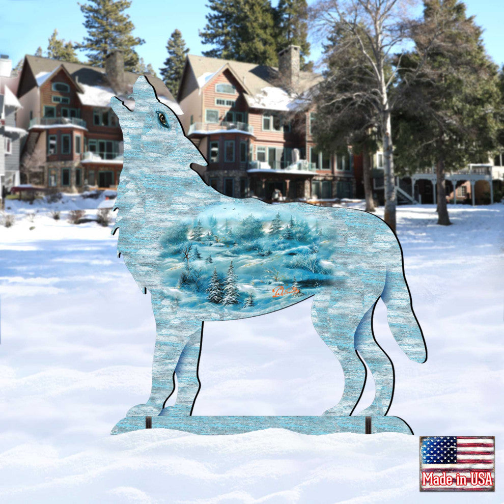 Winter Wolfs Scenic 32 Free-Standing Garden Decor