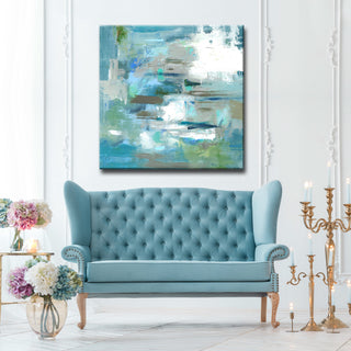 Tranquil Colors' Ready2HangArt Canvas by Leslie Owens, 12"x12"