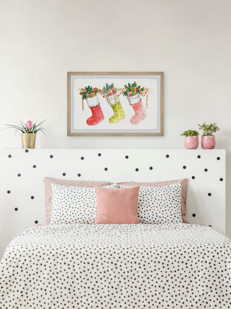 "Santa Was Here" Framed Painting Print, 12x8