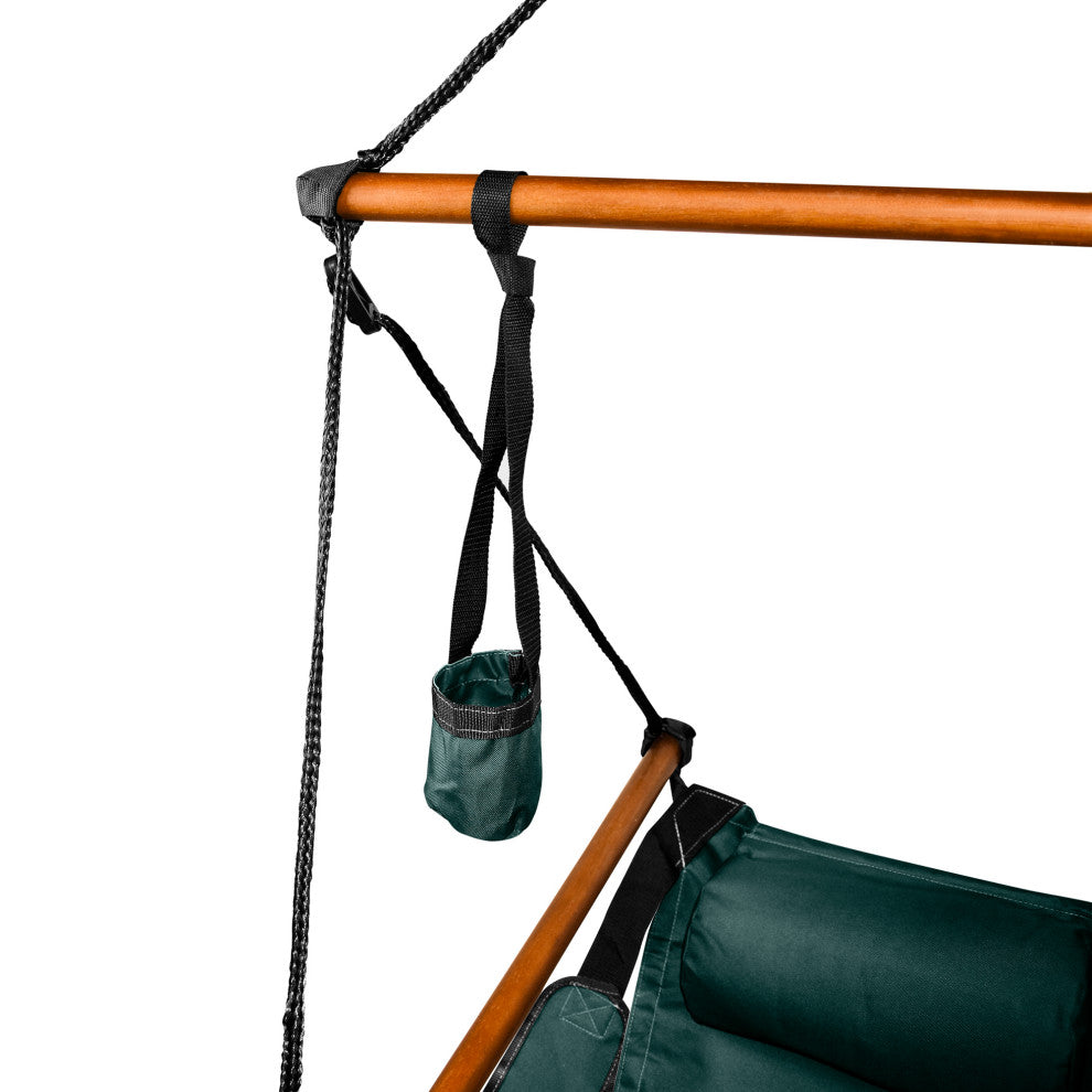 Hammaka Hammocks Original Hanging Air Chair, Hunter Green, Wood