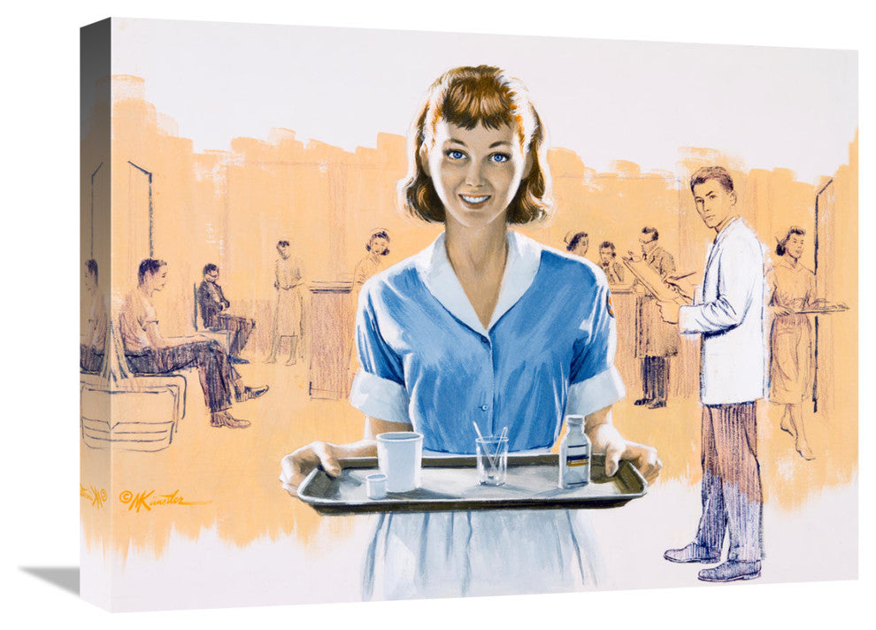 "Susan, Hospital Aide" Stretched Canvas Giclee by Mort Kunstler, 22x17"