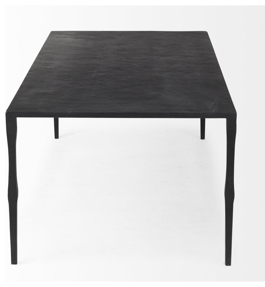 Timothy Ebony Black Iron Coffee Table, Console Table