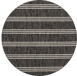 Rug Jill Zarin Jill Zarin Outdoor Charcoal Round 6' 7 x 6' 7