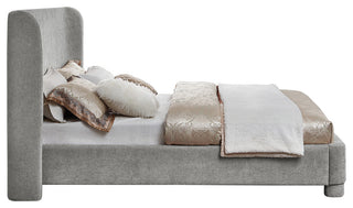 Penny Bed, Gray, Full, Chenille Fabric