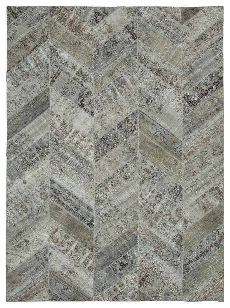 Rug N Carpet - Handmade Turkish 9' 0" x 12' 2" Unique Patchwork Area Rug