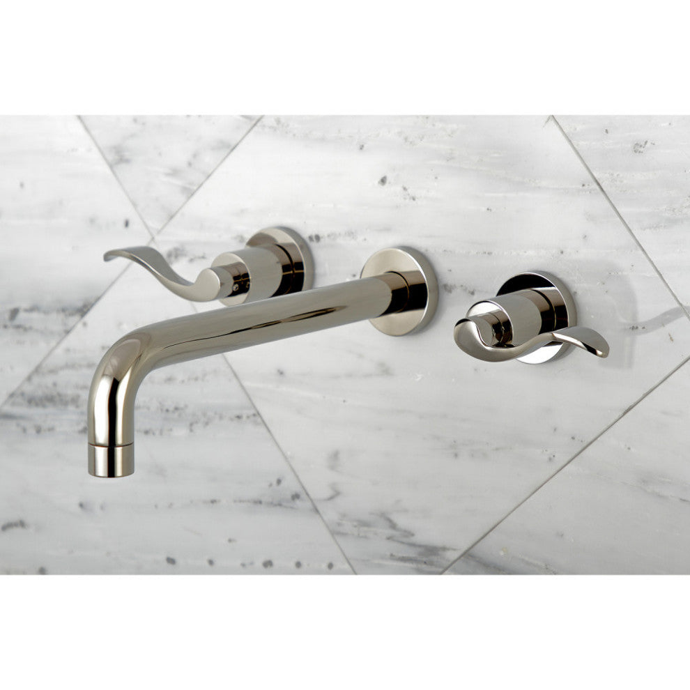 KS8026DFL Two-Handle Wall Mount Tub Faucet, Polished Nickel