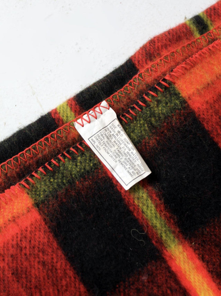 Consigned, Vintage Plaid Woolen Blanket