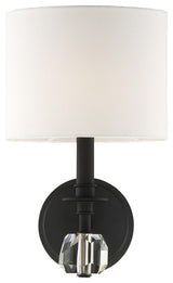 Crystorama Lighting Group CHI-211 Chimes 13" Tall Wall Sconce - Black Forged