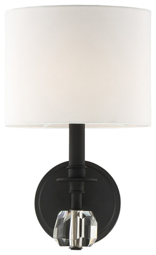 Crystorama Lighting Group CHI-211 Chimes 13" Tall Wall Sconce - Black Forged