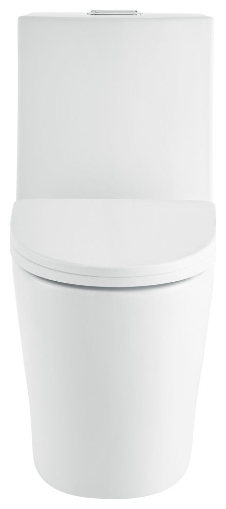St. Tropez Elongated Toilet, Dual Vortex Flush, Matte White