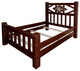 Barnwood Style Timber Peg Diamond Bed, Michael's Cherry, Full