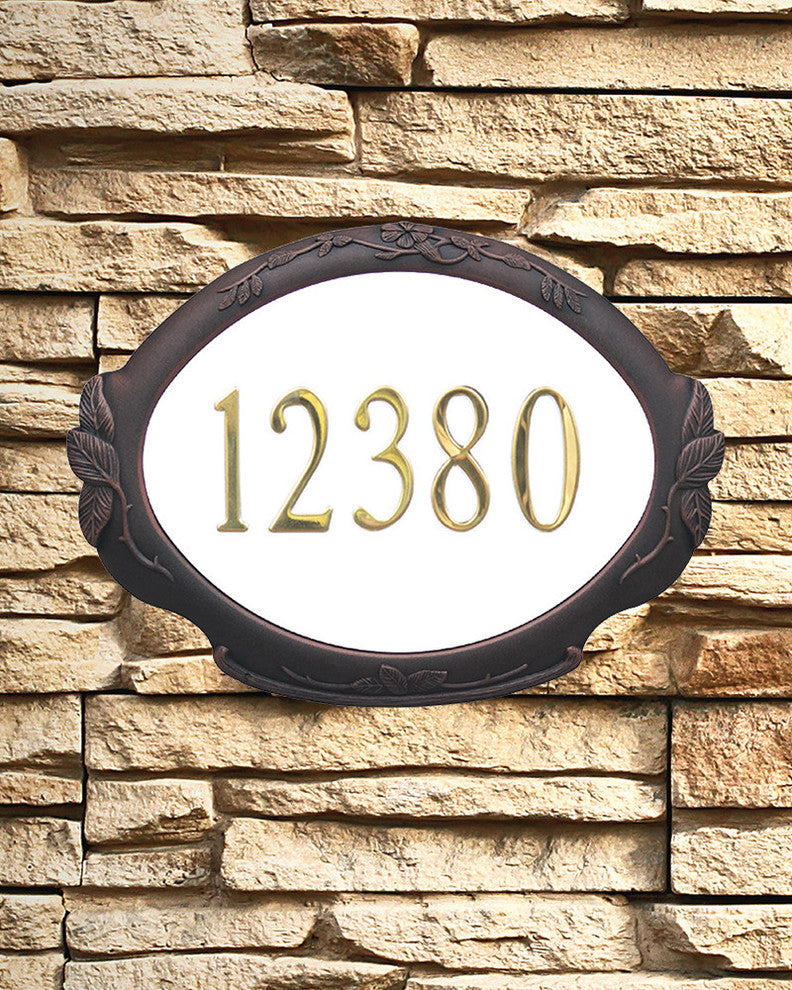 Floral Address Plaque, Copper