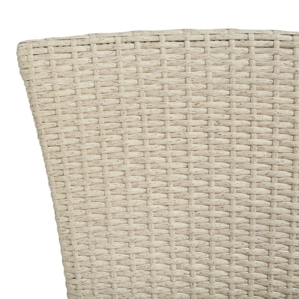 Safavieh Outdoor Edna 3 Piece Lounge Set Beige/White Cushion