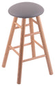 Holland Bar Stool, Oak Round Cushion Counter Stool, Smooth Legs