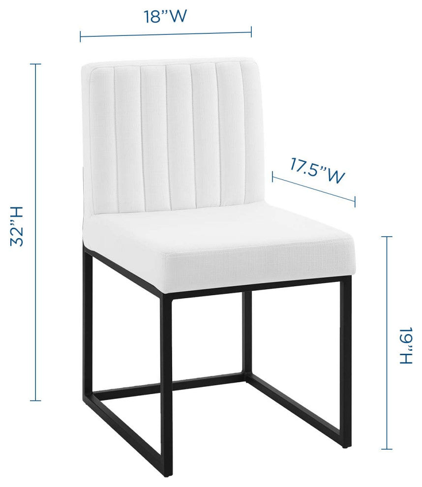 Modway Carriage dining chair Upholstered Fabric Set of 2
