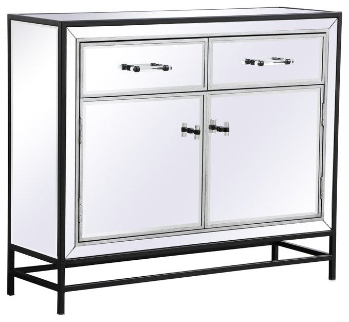Jesse 38" Mirrored Cabinet, Black
