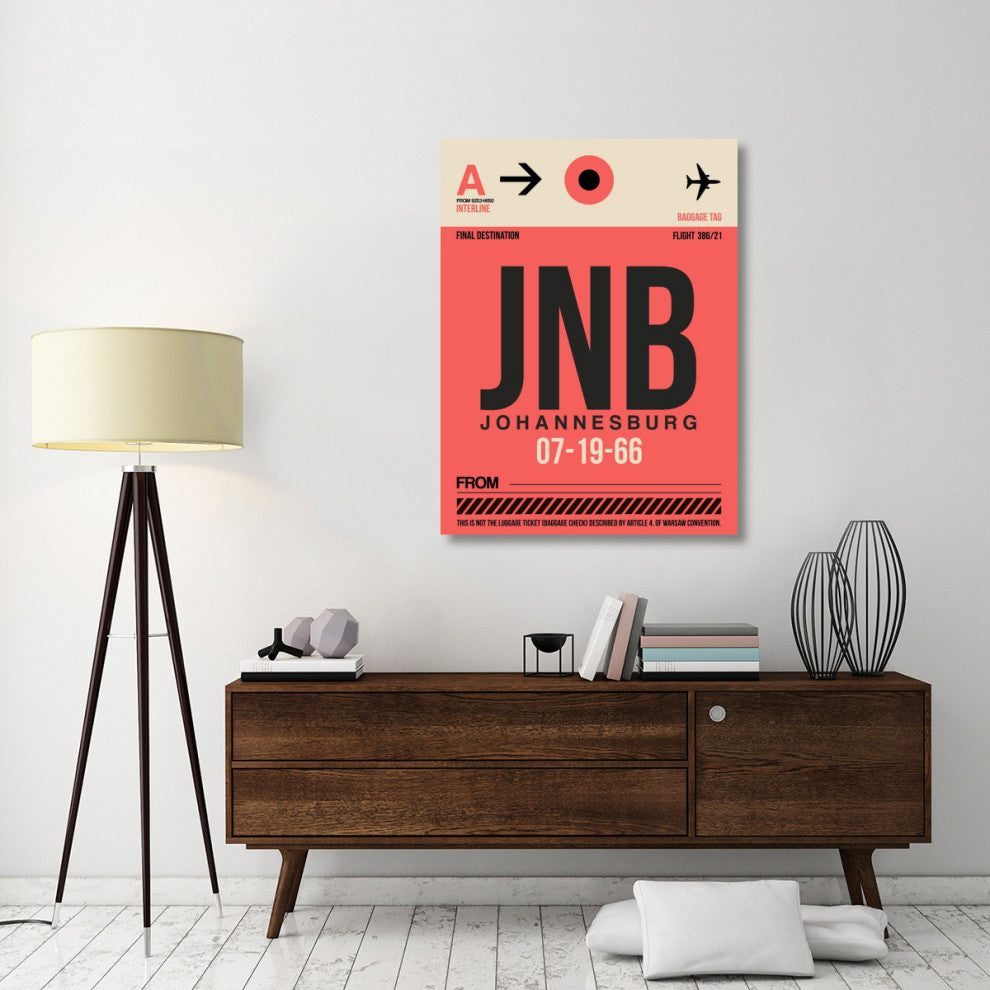 "JNB Johannesburg Luggage Tag 2" Fine Art Print
