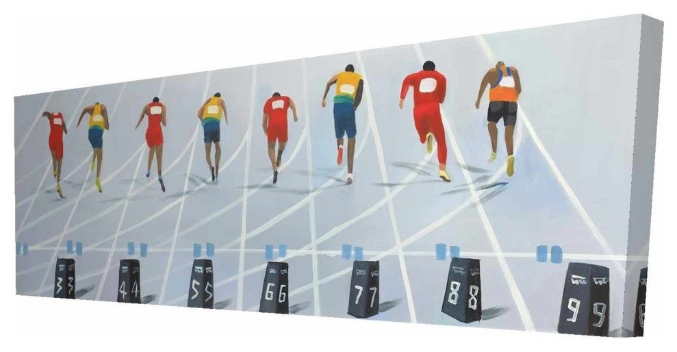Race of 10 Meters Print on Wrapped Canvas