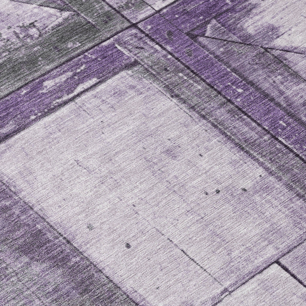 Machine Washable Indoor/Outdoor Chantille ACN1876 Purple 1'8" x 2'6" Rug