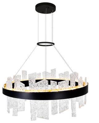 Guadiana 32 in LED Black Chandelier