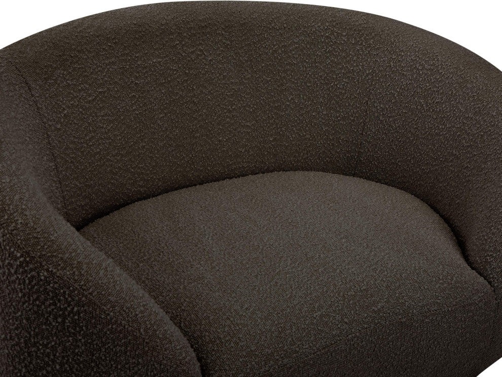 Ritz Boucle Fabric Upholstered Chair, Brown