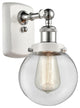 Innovations 916-1W-WPC-G202-6 1-Light Sconce, White, Polished Chrome