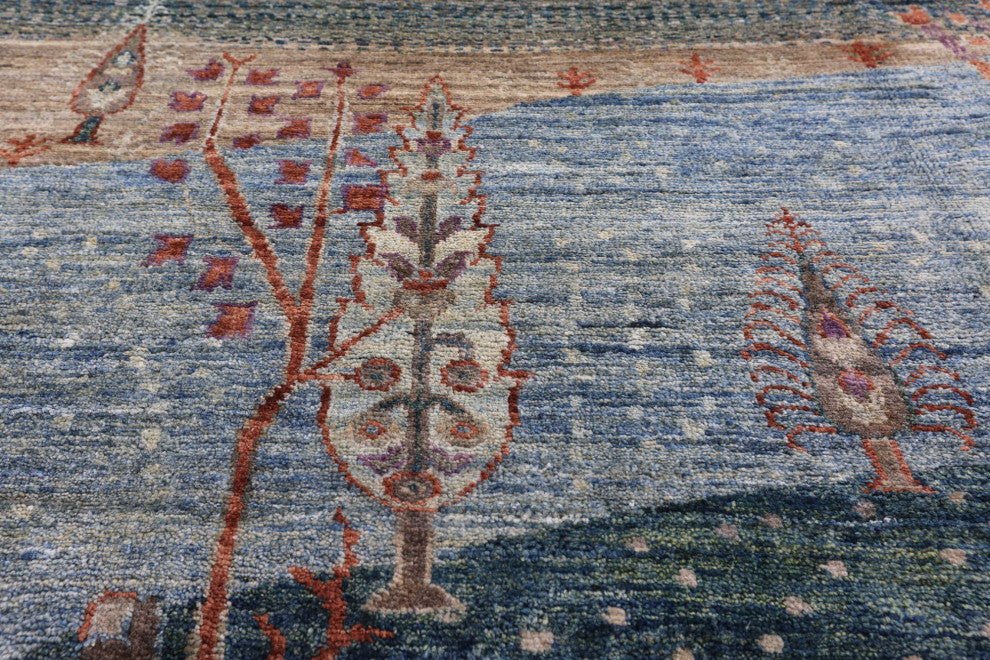 Tribal Persian Gabbeh Hand Knotted Rug 8' 9" X 11' 11" Q7926