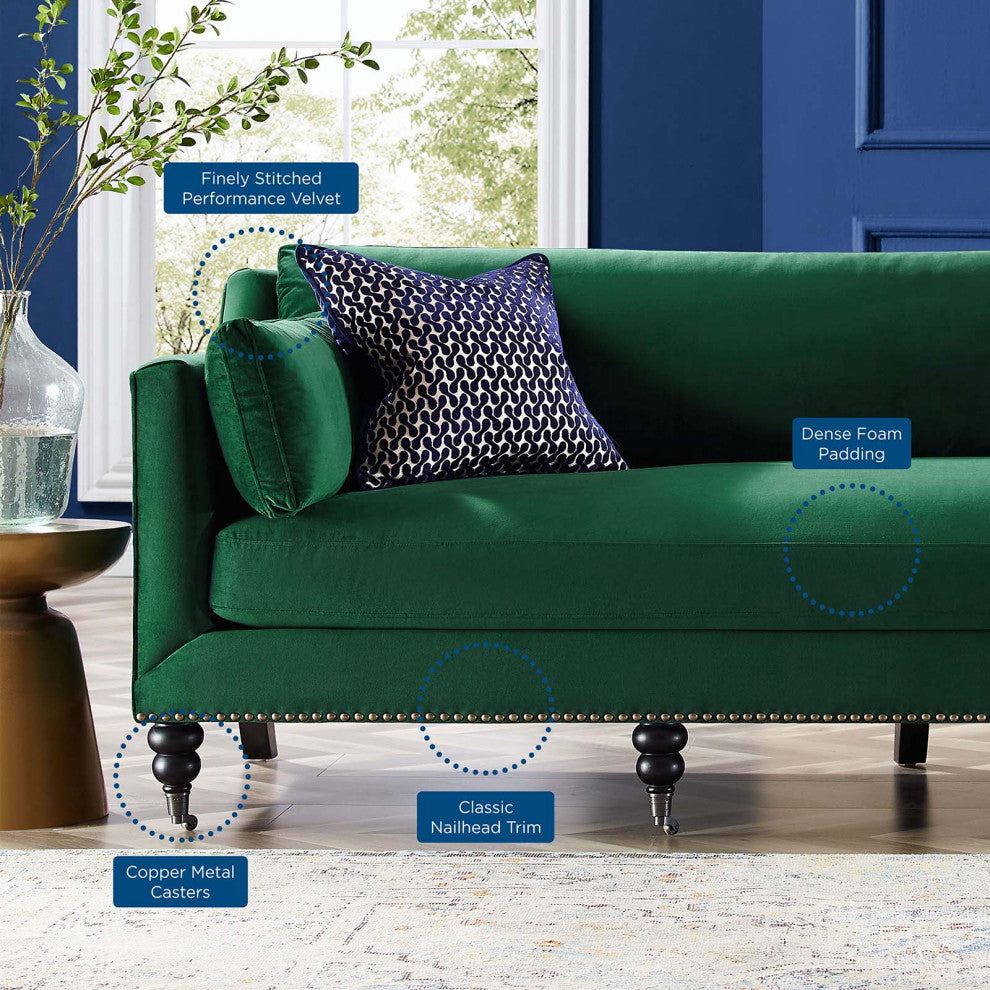 Sofa, Velvet, Green, Modern, Living Lounge Room Hotel Lobby Hospitality